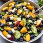 Blueberry Peach Feta Salad