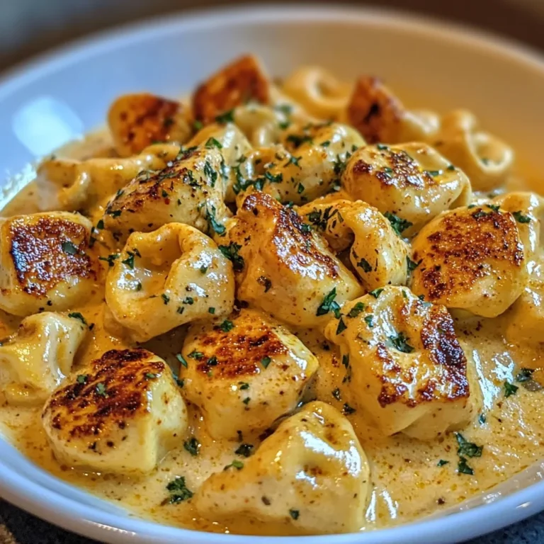 Cajun Chicken Tortellini With Garlic Sauce