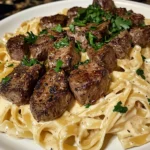 Cajun Spiced Steak Bites With Creamy Fettuccine Alfredo