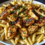 Creamy Cajun Chicken Bites With Penne