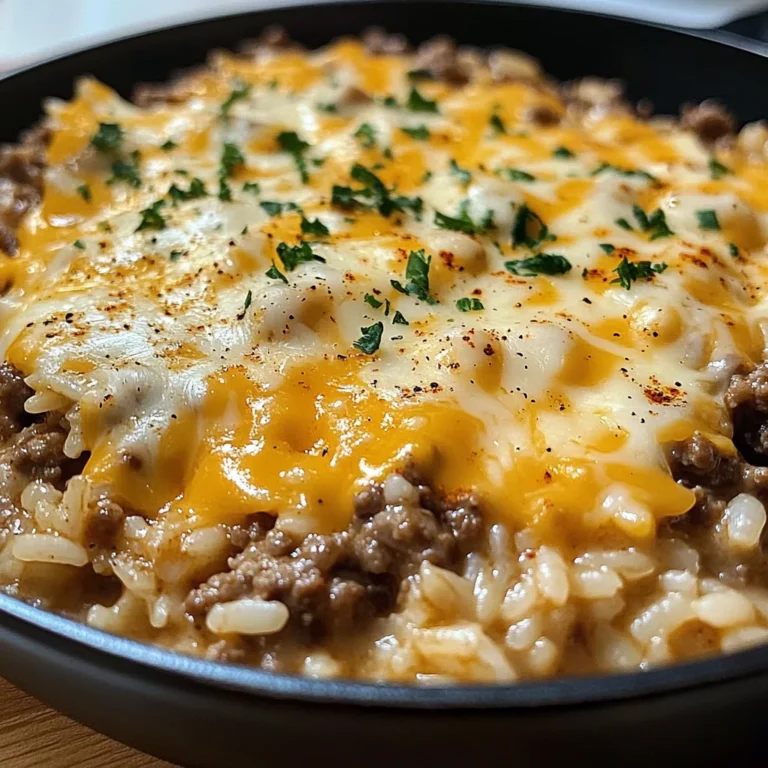 Garlic Butter Beef And Rice Skillet