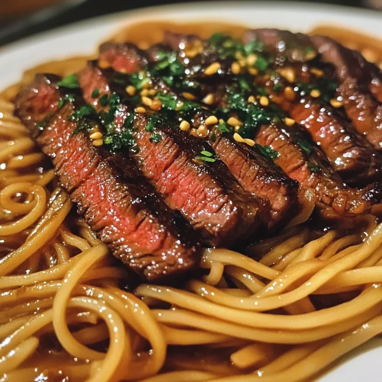 Garlic Butter Steak With Lightning Noodles Recipe