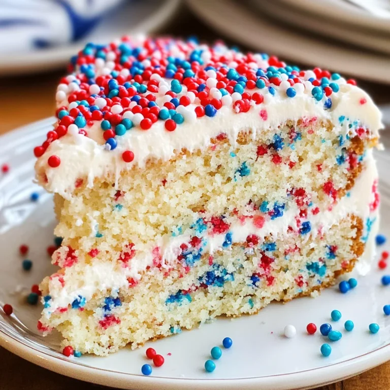 Patriotic Funfetti Cake