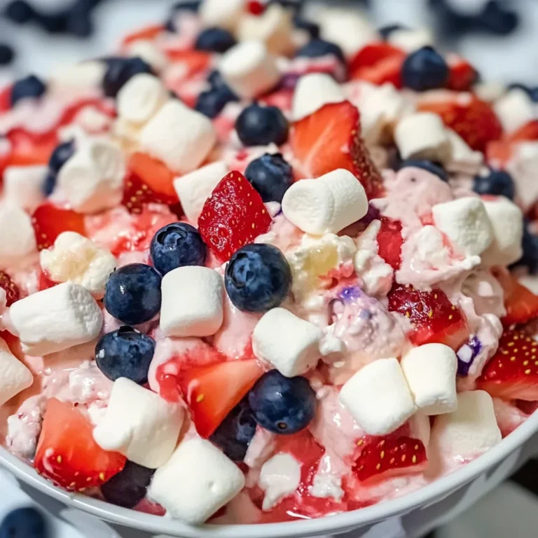 Red, White, and Blue Cheesecake Salad