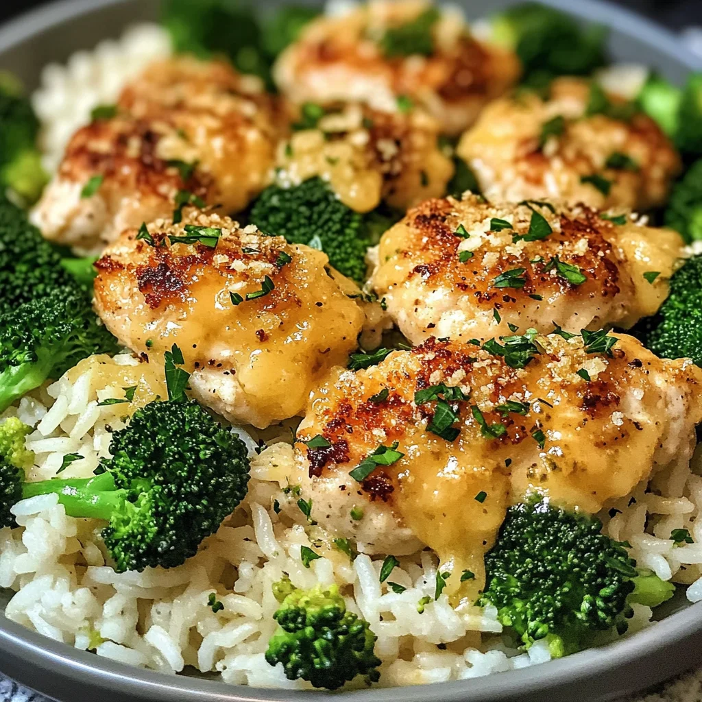 Savory Parmesan Chicken Bites With Garlic Rice