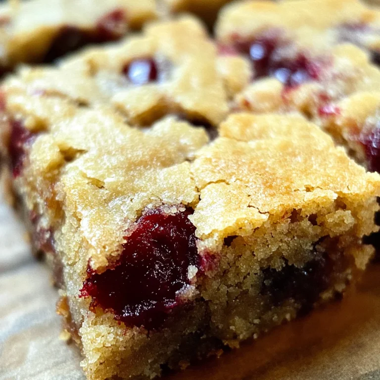 Sour Cherry Blondies