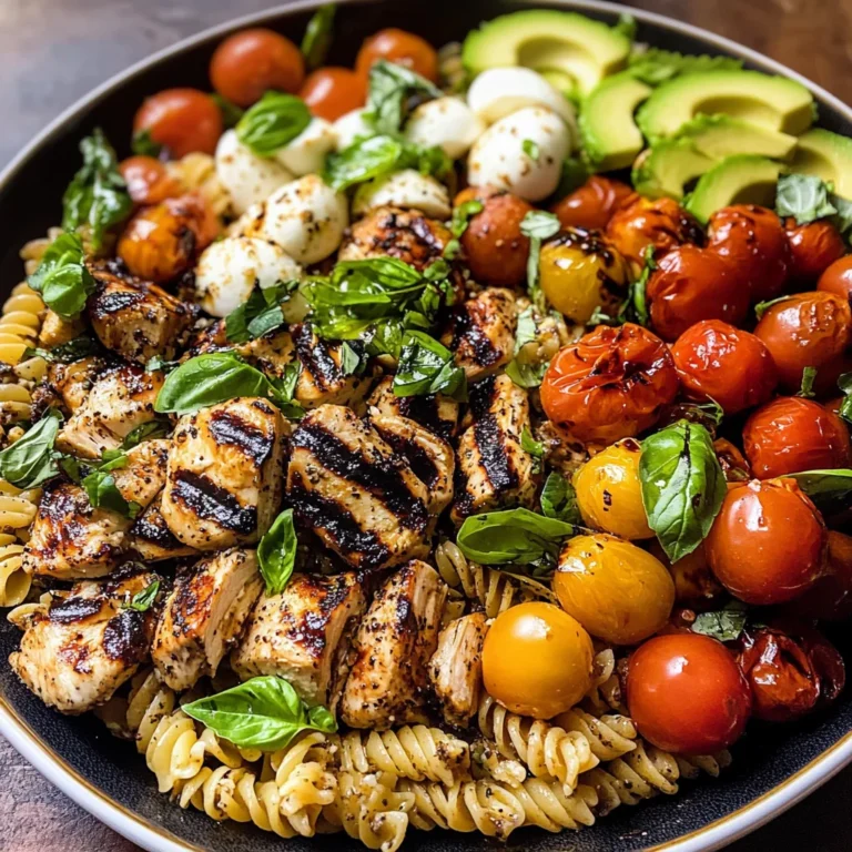 Caprese Chicken Pasta Salad