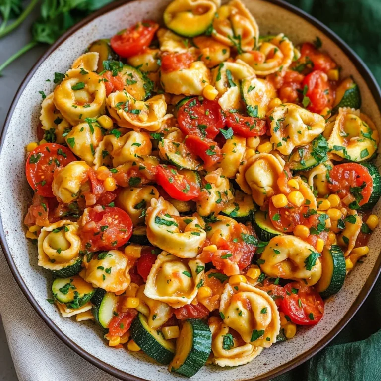 Cheese Tortellini with Summer Veggies