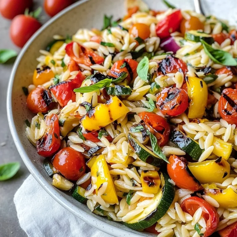 Grilled Vegetable Orzo Pasta Salad