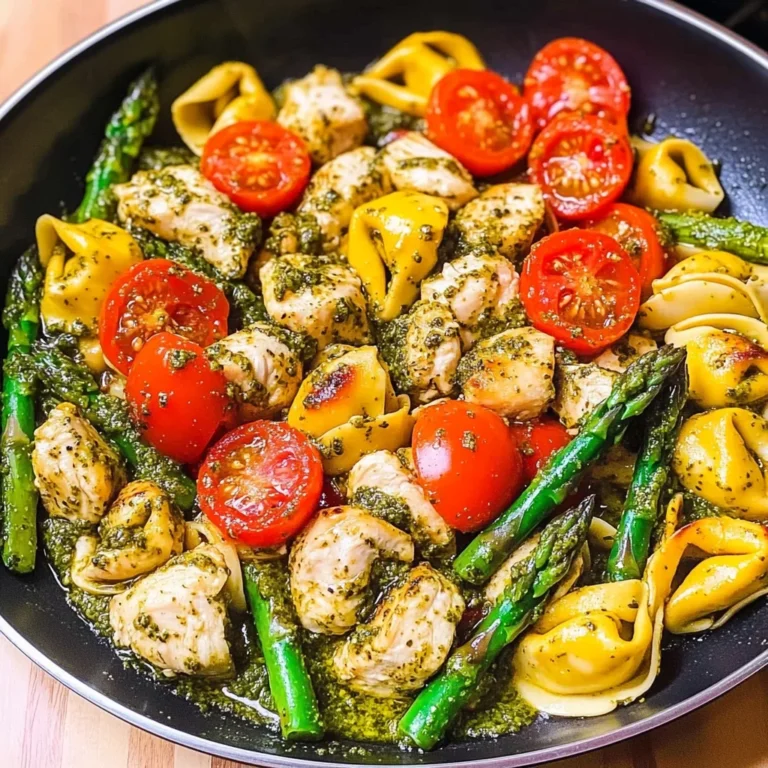 Pesto Chicken Tortellini and Veggies