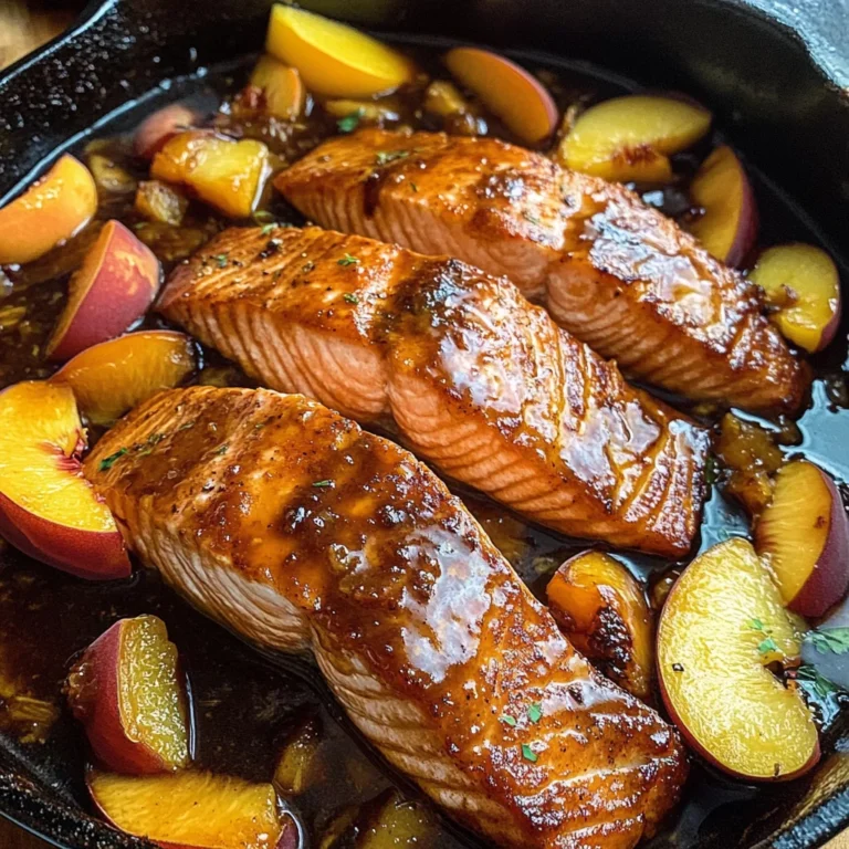 Bourbon Peach Roasted Salmon