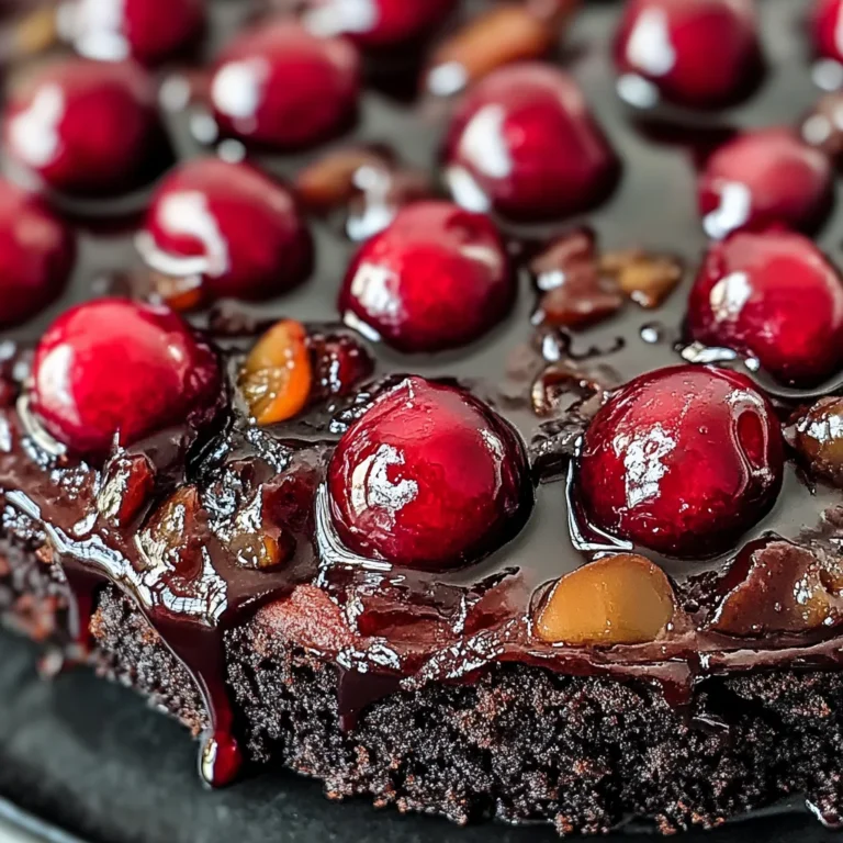 Chocolate Cherry Upside Down Cake