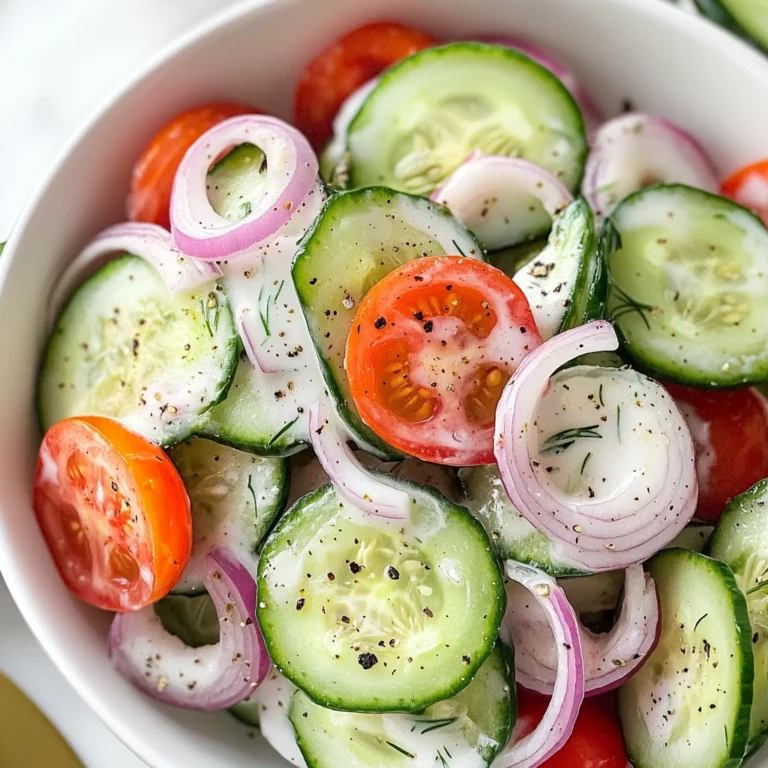 Creamy Cucumber Tomato Salad