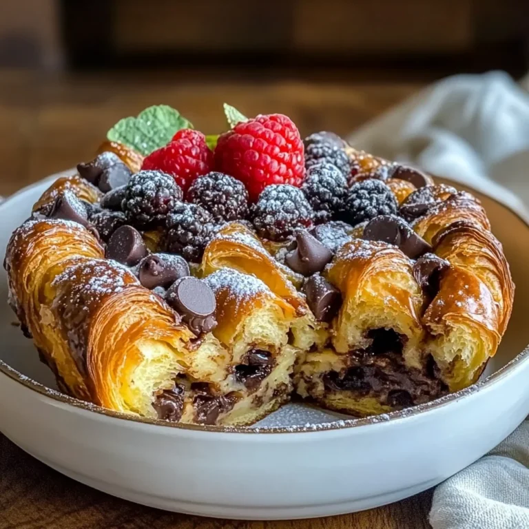 Decadent Chocolate Croissant Breakfast Bake