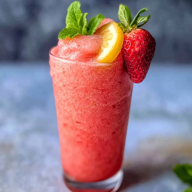 Frozen strawberry lemonade
