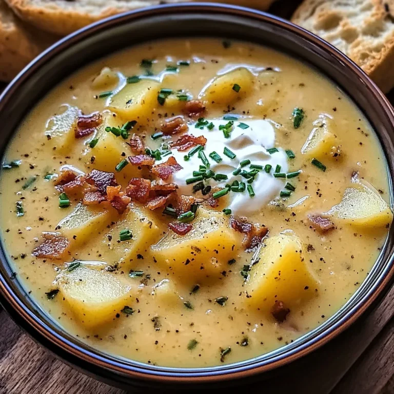 Hearty Cheddar Garlic Herb Potato Soup Recipe