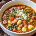 Italian Vegetable Soup with Spicy Sausage