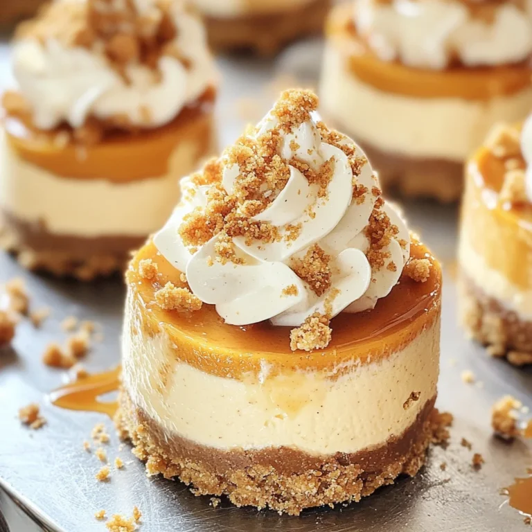 No Bake Pumpkin Mini Cheesecakes