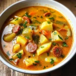 Spanish Potato Soup with Chorizo