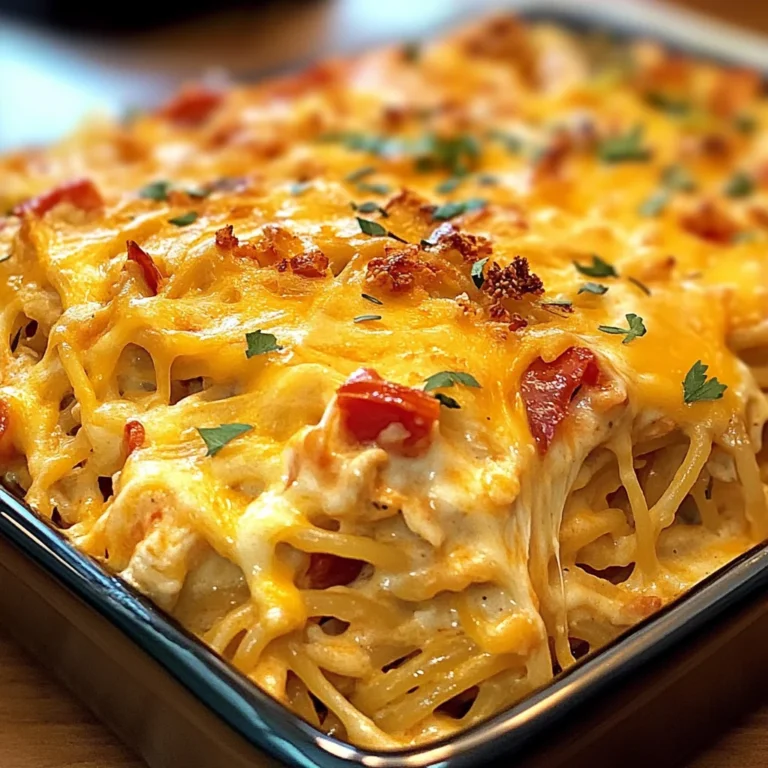 Spicy Southern Cheesy Chicken Spaghetti Casserole