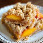 gluten free vegan peach crumb bars