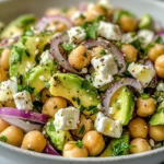 Chickpea Feta Avocado Salad