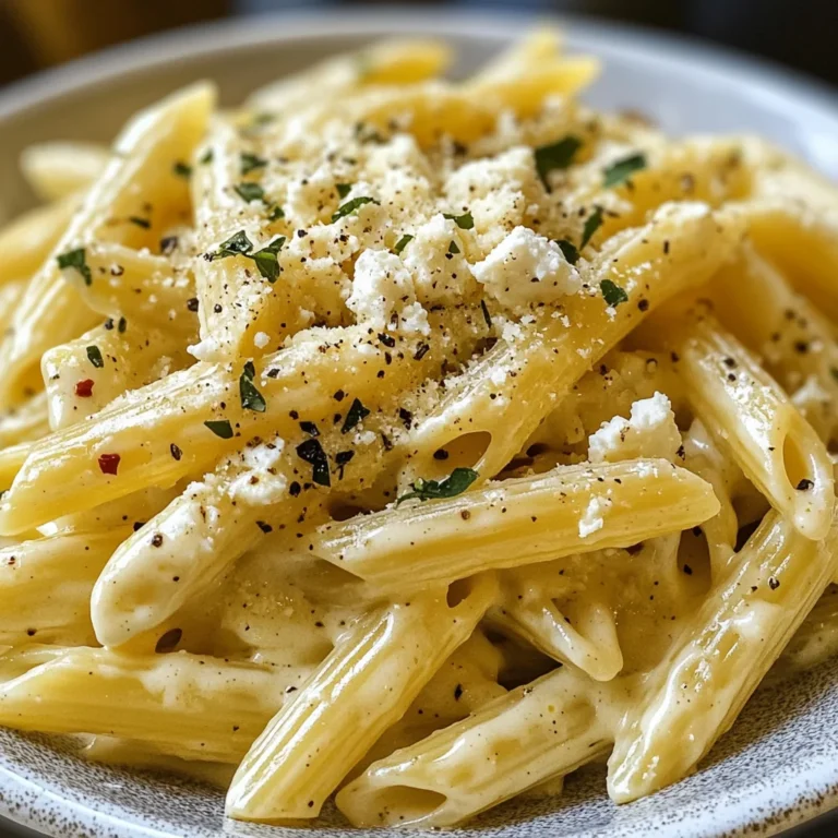 Creamy Lemon Feta Pasta Recipe