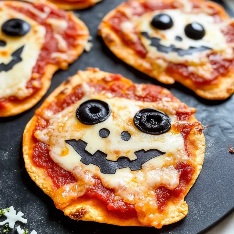 Easy Mini Halloween Pizzas