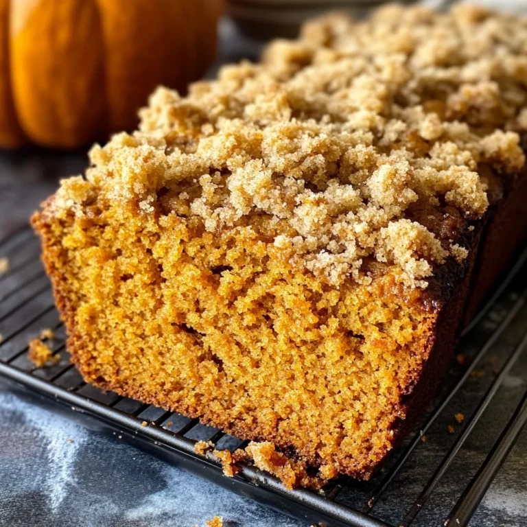 Easy Pumpkin Bread with Crumb Topping