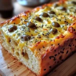 Savory Quick Bread With Cheese And Olives 🧀🍞