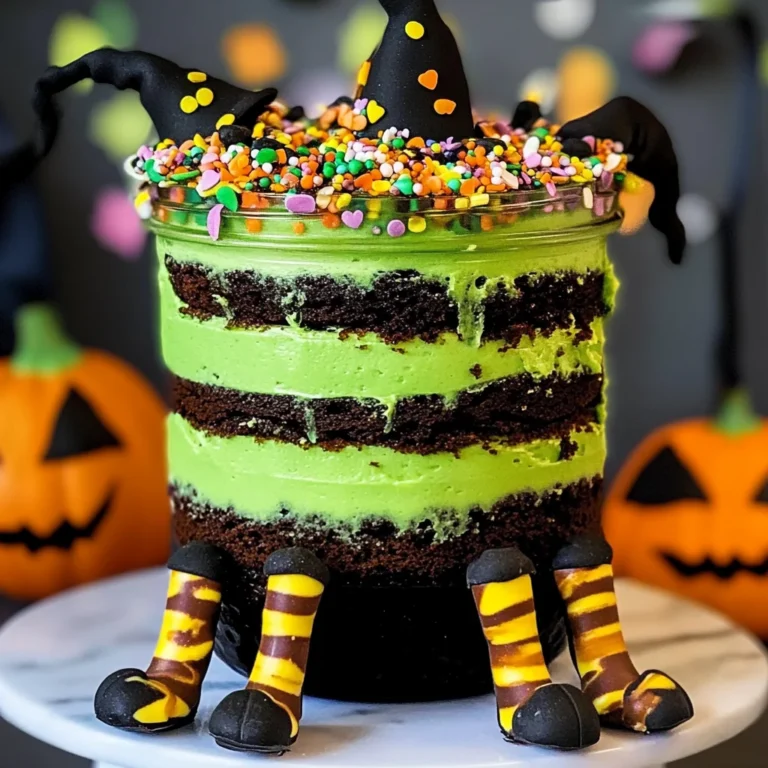 Witches Brew Halloween Cake Jars