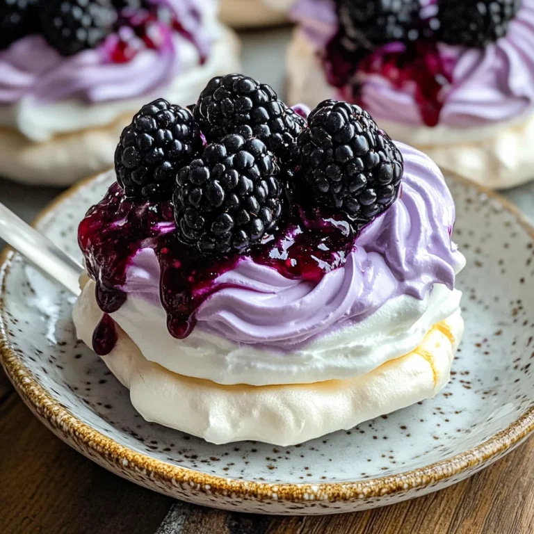 Blackberry Pavlovas