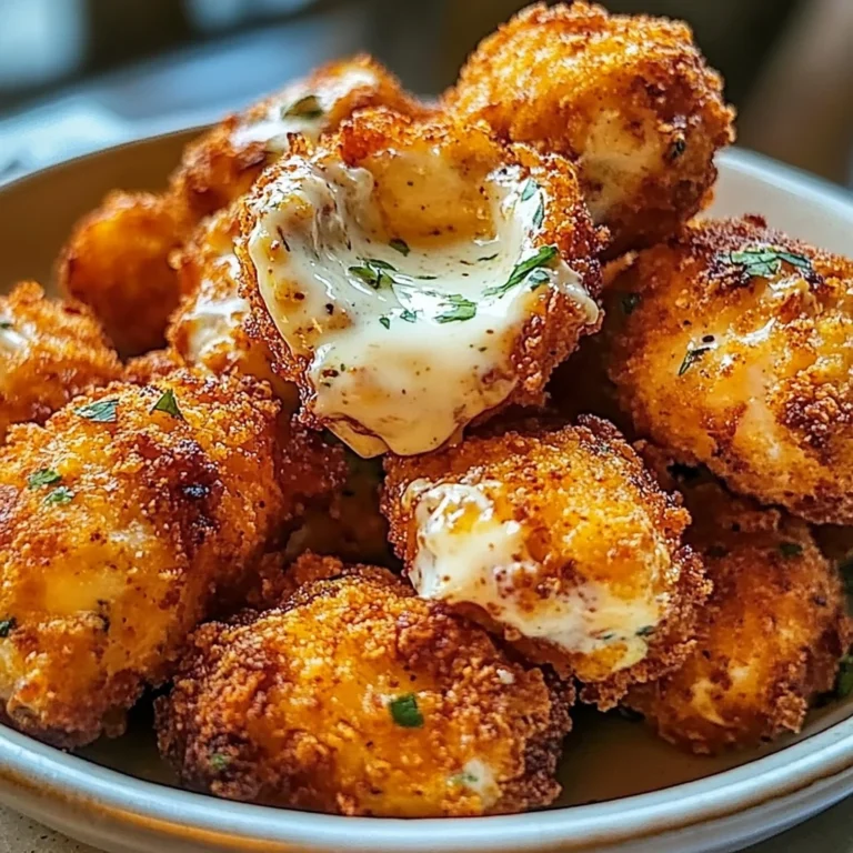 Cheesy Jalapeño Ranch Chicken Poppers with a Creamy Dip