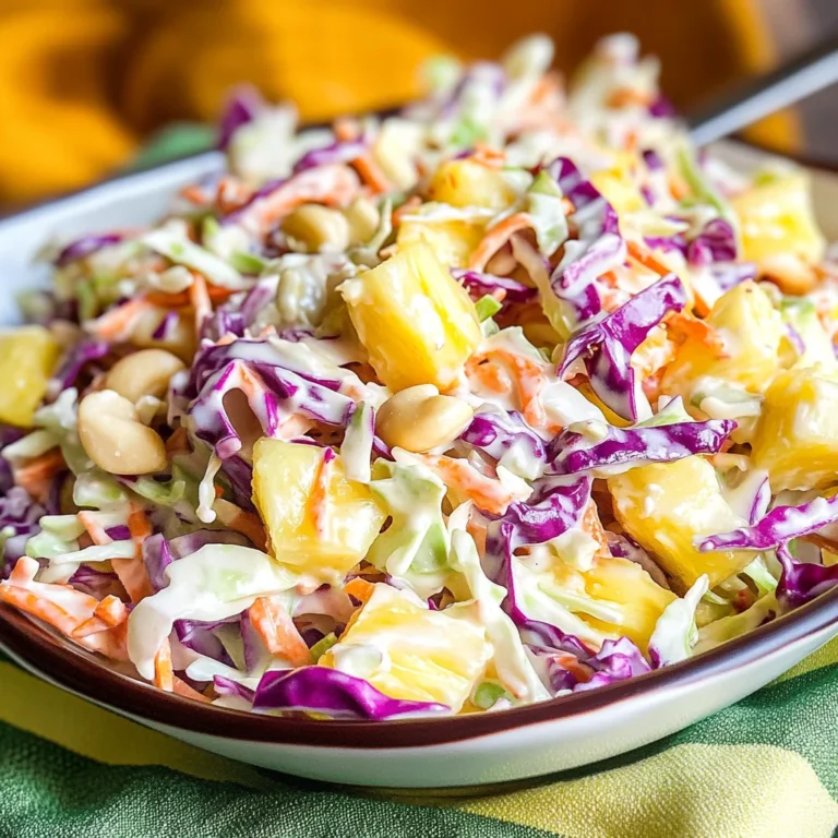 Hawaiian Pineapple Coleslaw