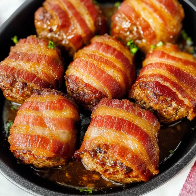 Mini Turkey Bacon Wrapped Meatloaf Recipe