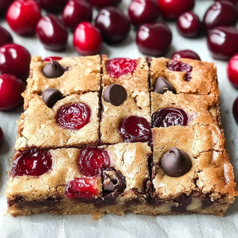 Cherry Chocolate Chip Blondies