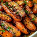 Honey Garlic Butter Roasted Carrots