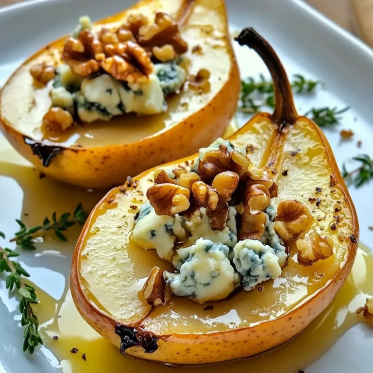 Baked Pears with Blue Cheese