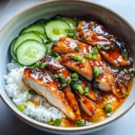 Caramelised Soy Chicken in Garlic Ginger Broth with Rice
