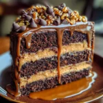 Chocolate Caramel Toffee Crunch Cake