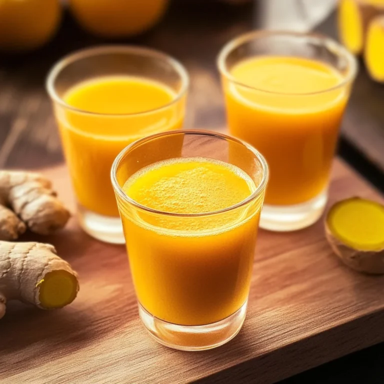 Homemade Ginger and Turmeric Immunity Shots