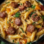 One Pot Creamy Cajun Sausage Pasta (30-Minutes)