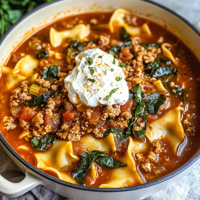 One Pot Lasagna Soup