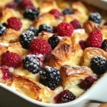 Croissant breakfast casserole