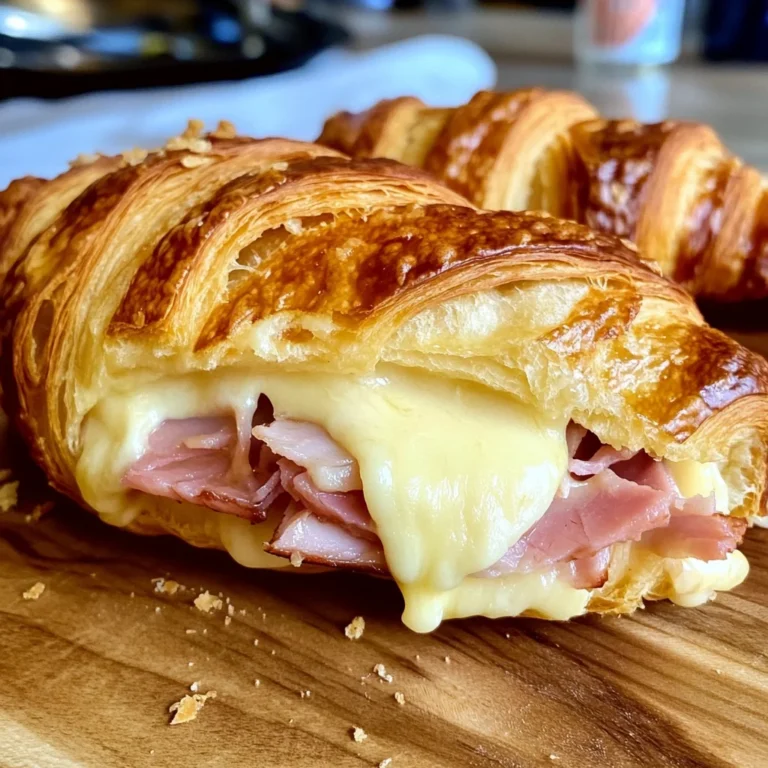 Croissant jambon fromage