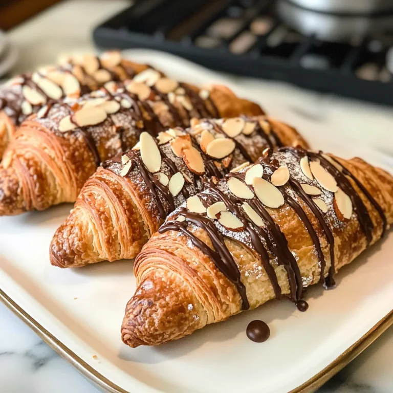 Easy Chocolate Almond Croissants