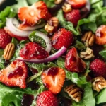 Easy Strawberry Salad with Vinaigrette Dressing