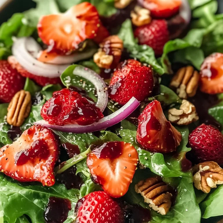 Easy Strawberry Salad with Vinaigrette Dressing