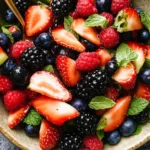 Fresh Berry Salad with Honey and Mint