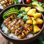 Grilled Chicken and Pineapple Bowls with Coconut Rice Recipe